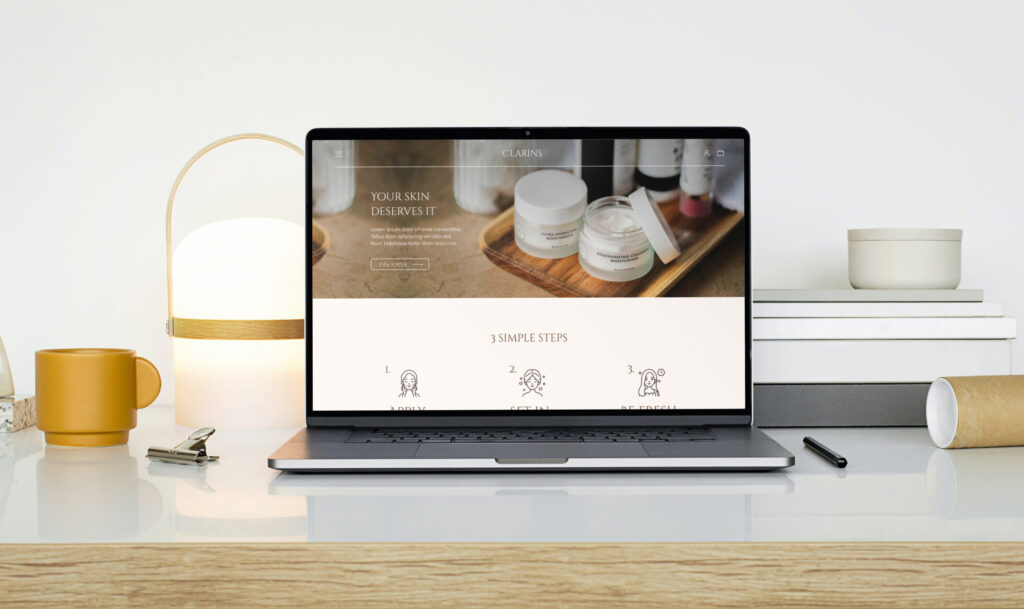 Site e-commerce fictif pour une marque de skincare